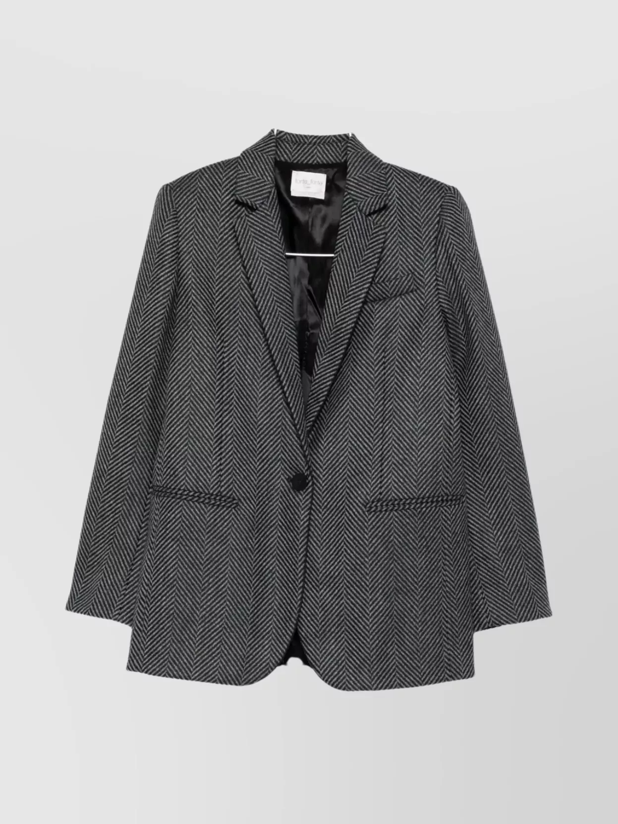 Forte Forte Herringbone Pattern Blazer Front Pockets In Multi