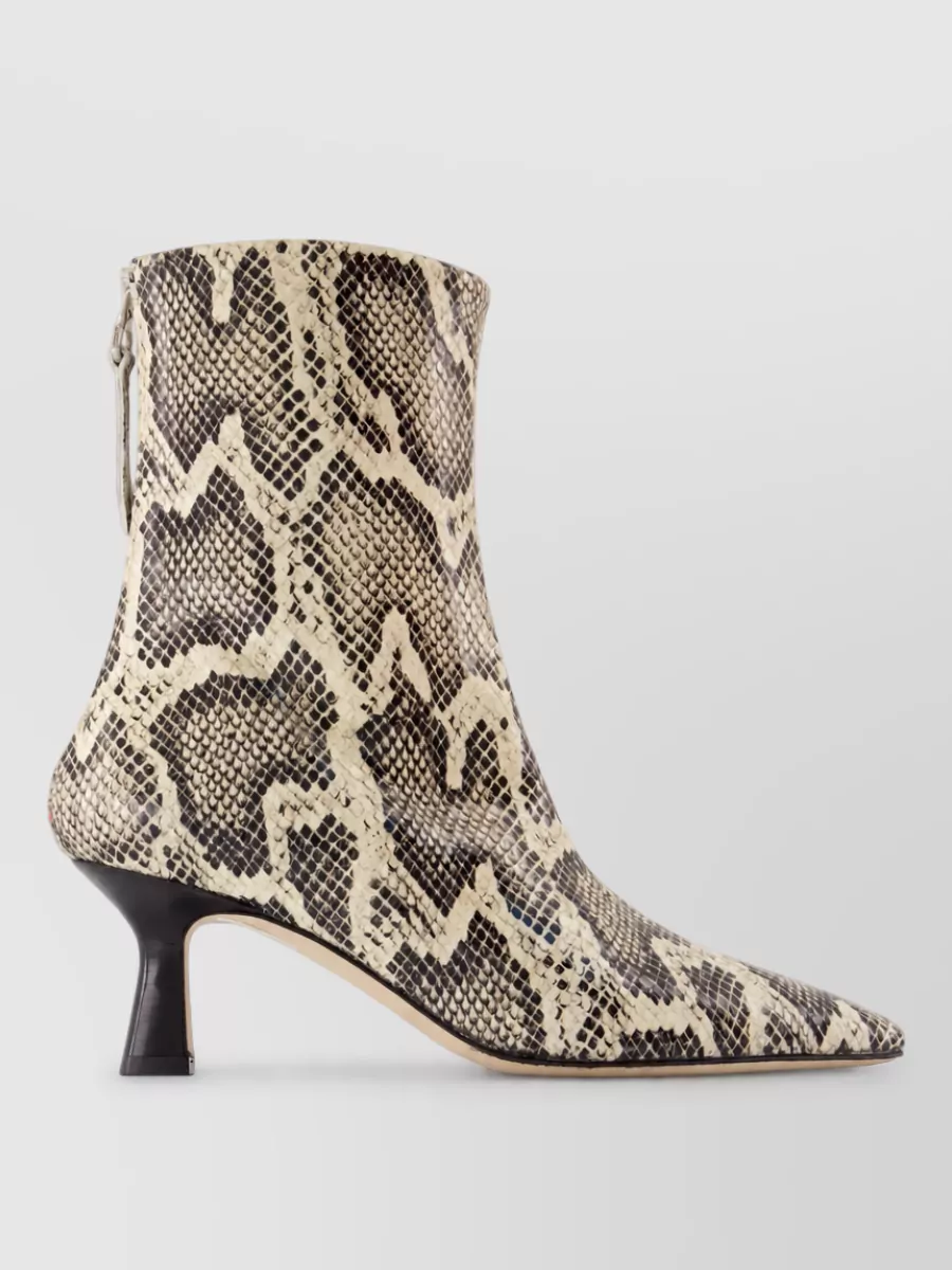 Aeyde snake print leather boots