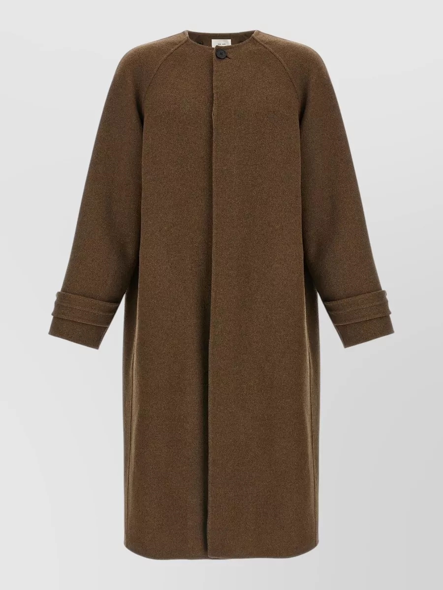The Row Cashmere Virgin Wool Single Breasted Coat