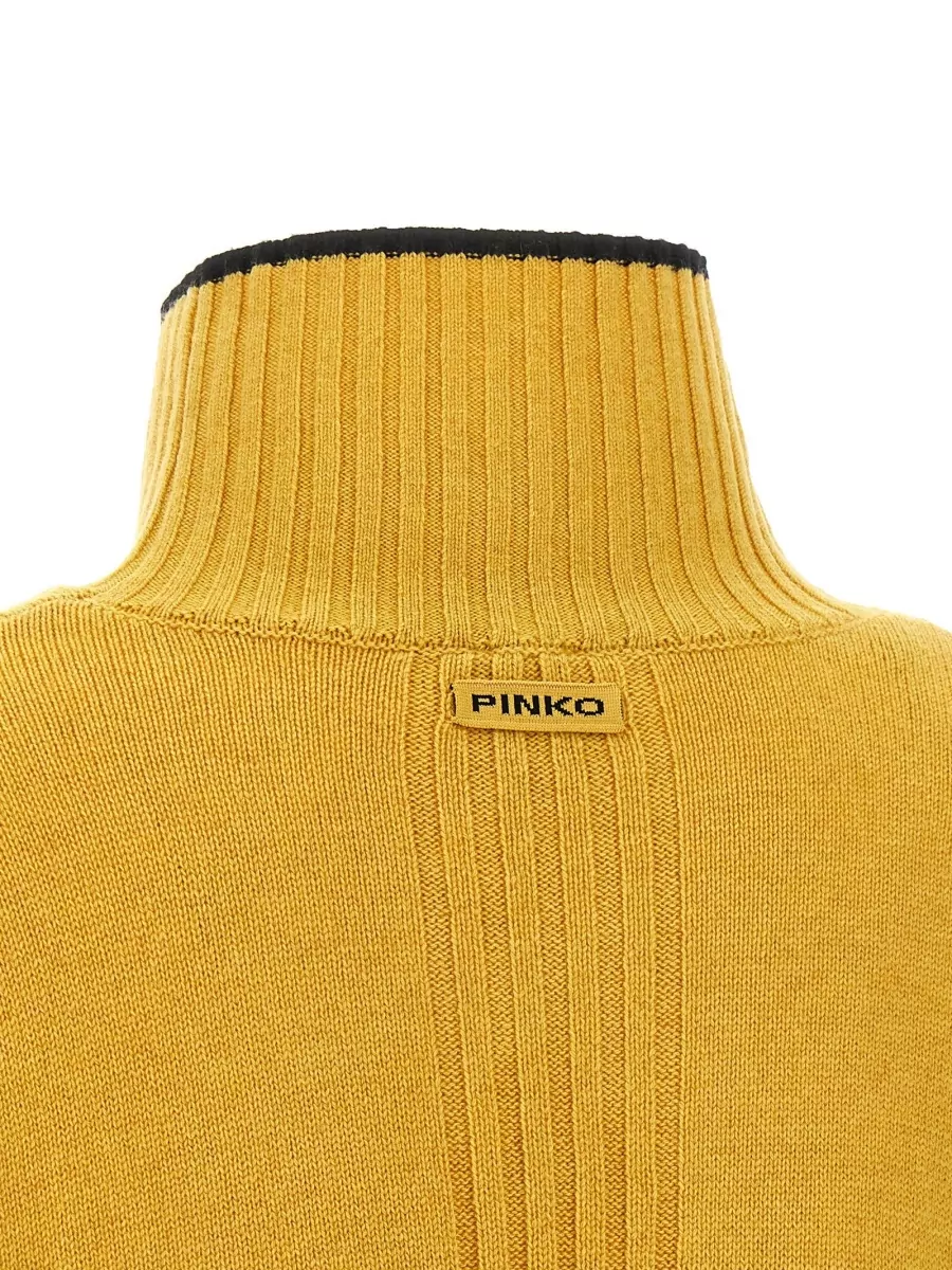 Pinko Cashmere Wool Turtleneck Sweater