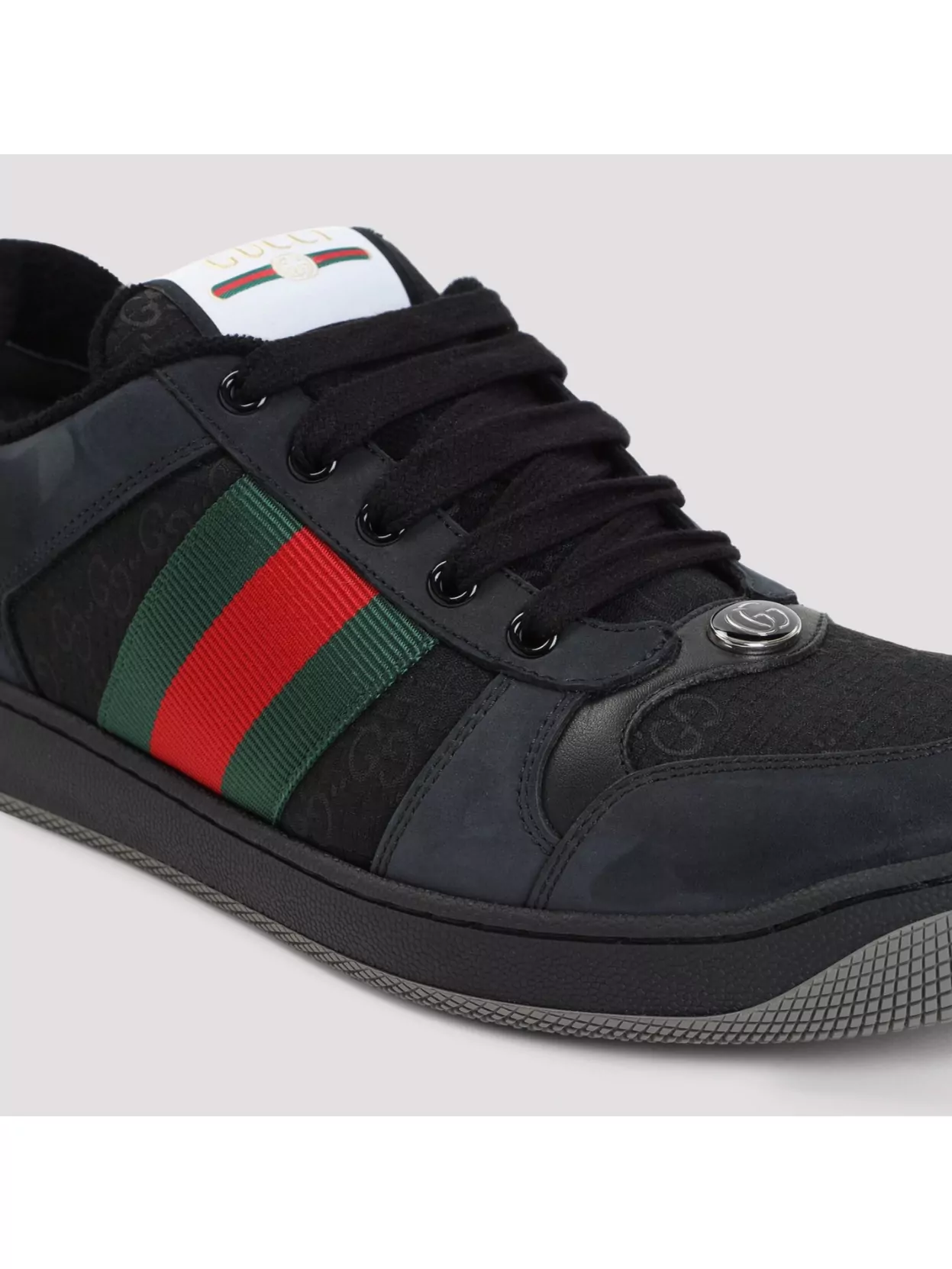 Gucci Suede Leather Sneakers Gg Logo