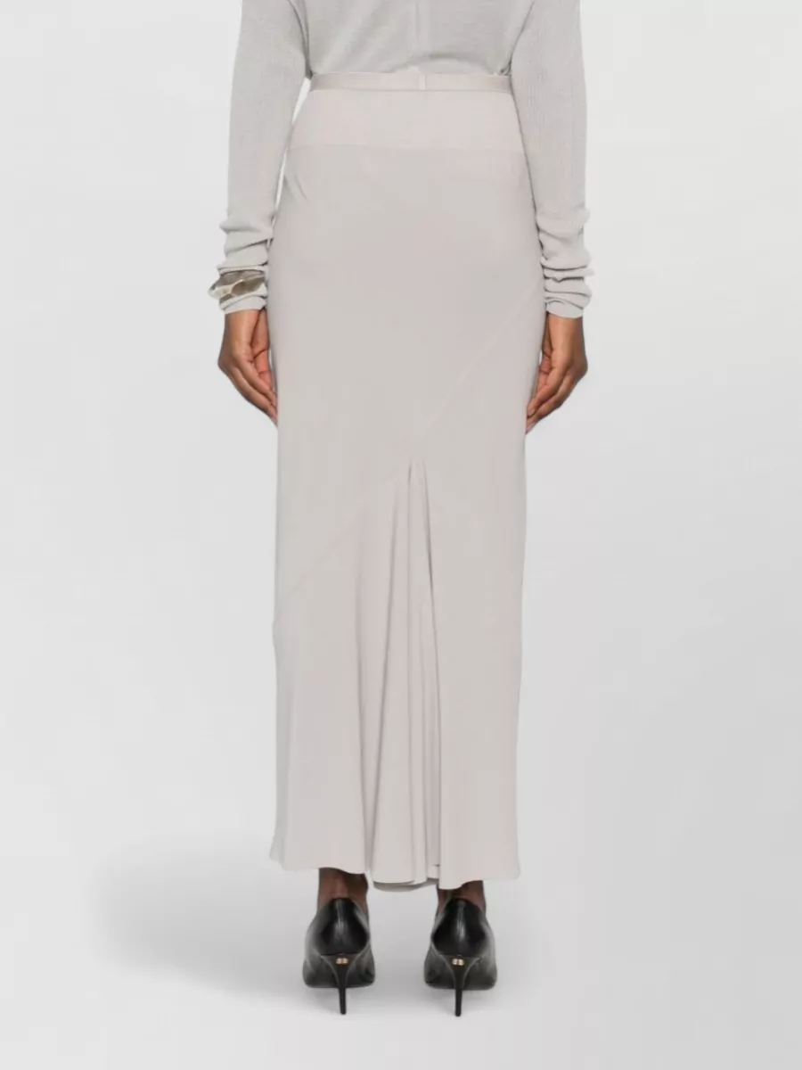 Rick Owens High Waist Ankle Length Skirt Pleated