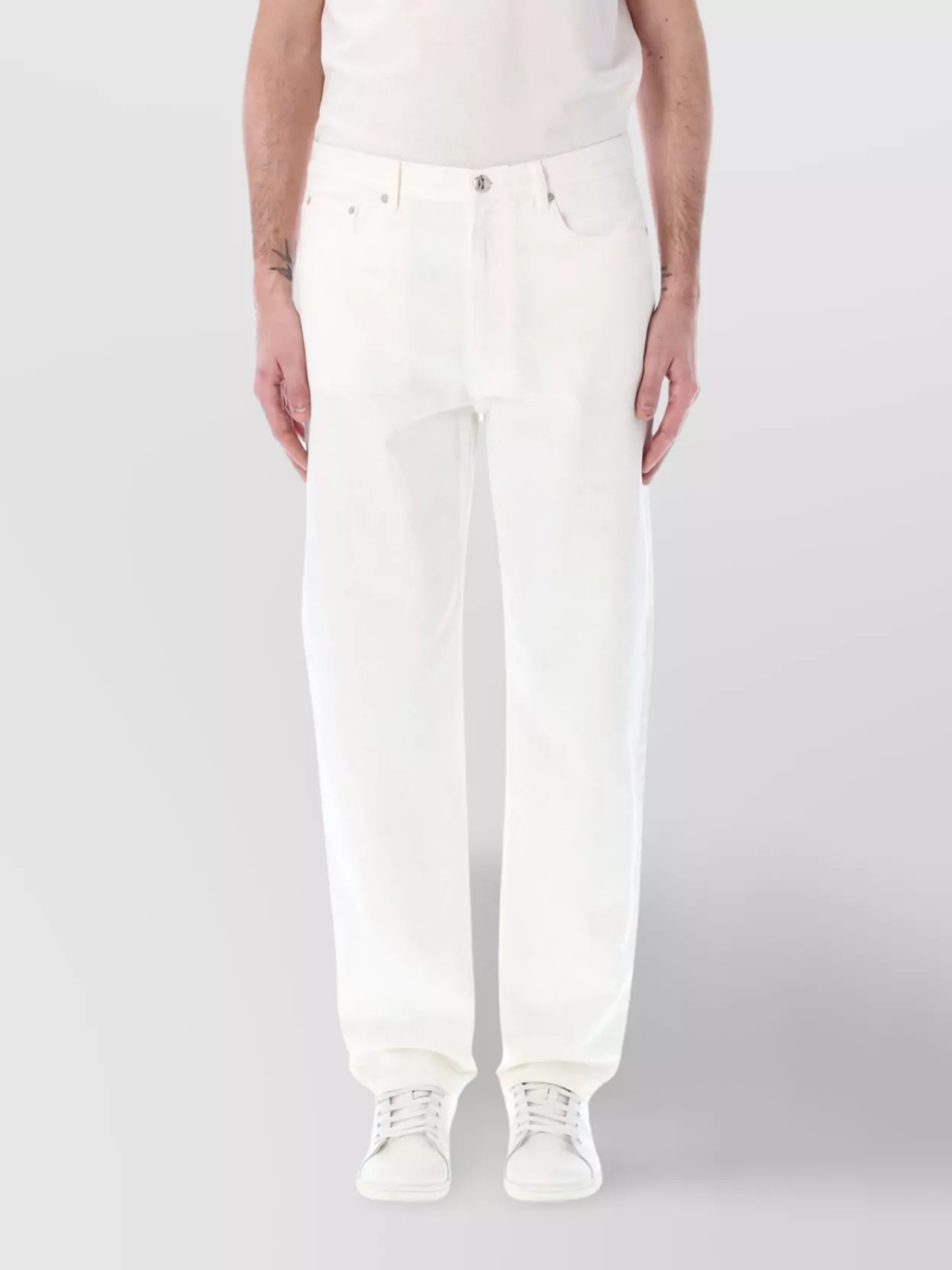Apc Martin High-rise Straight-leg Jeans In White