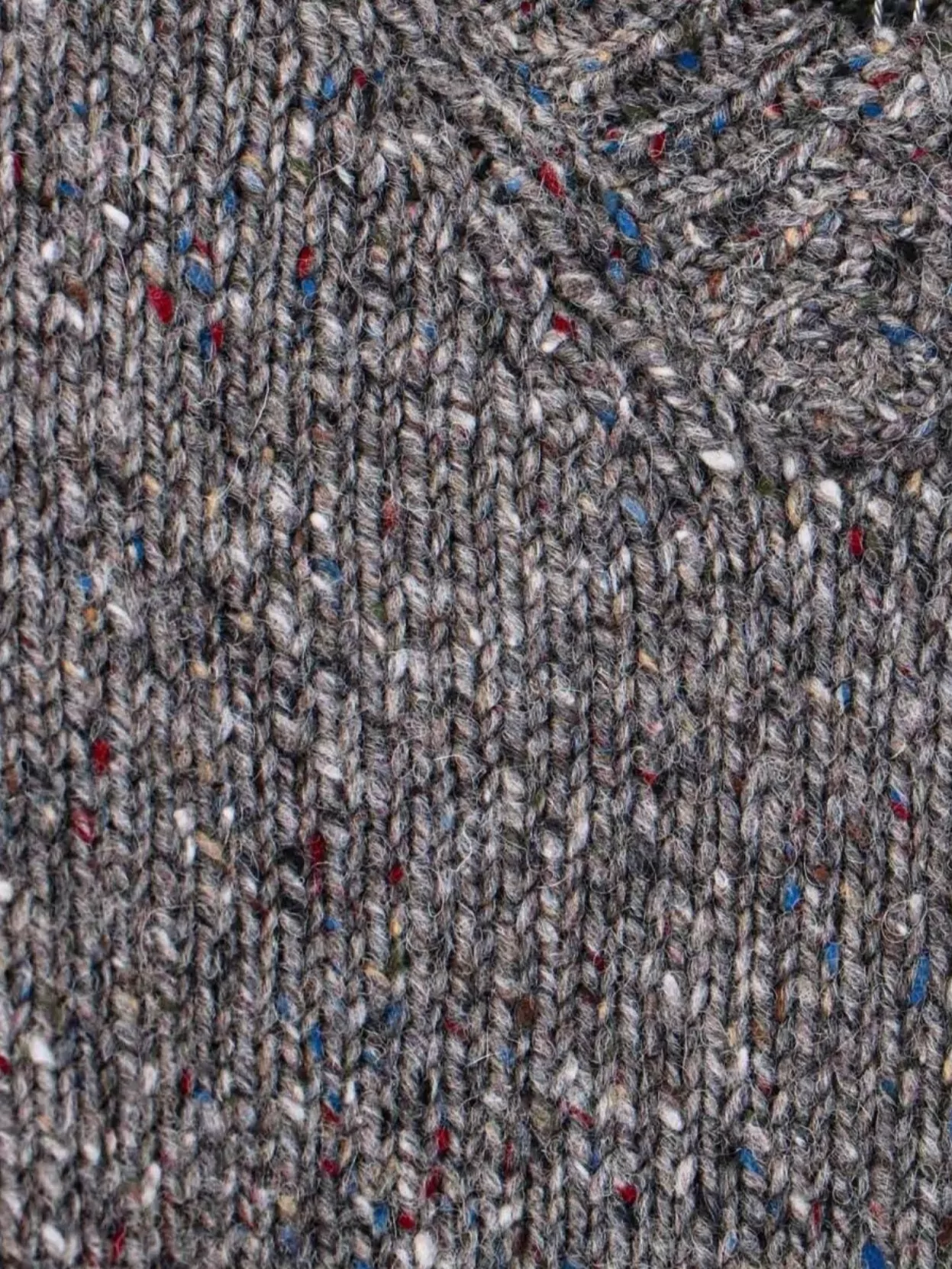 Maison Margiela Textured Knit V-neck Sweater In Shades Of Grey In Gray