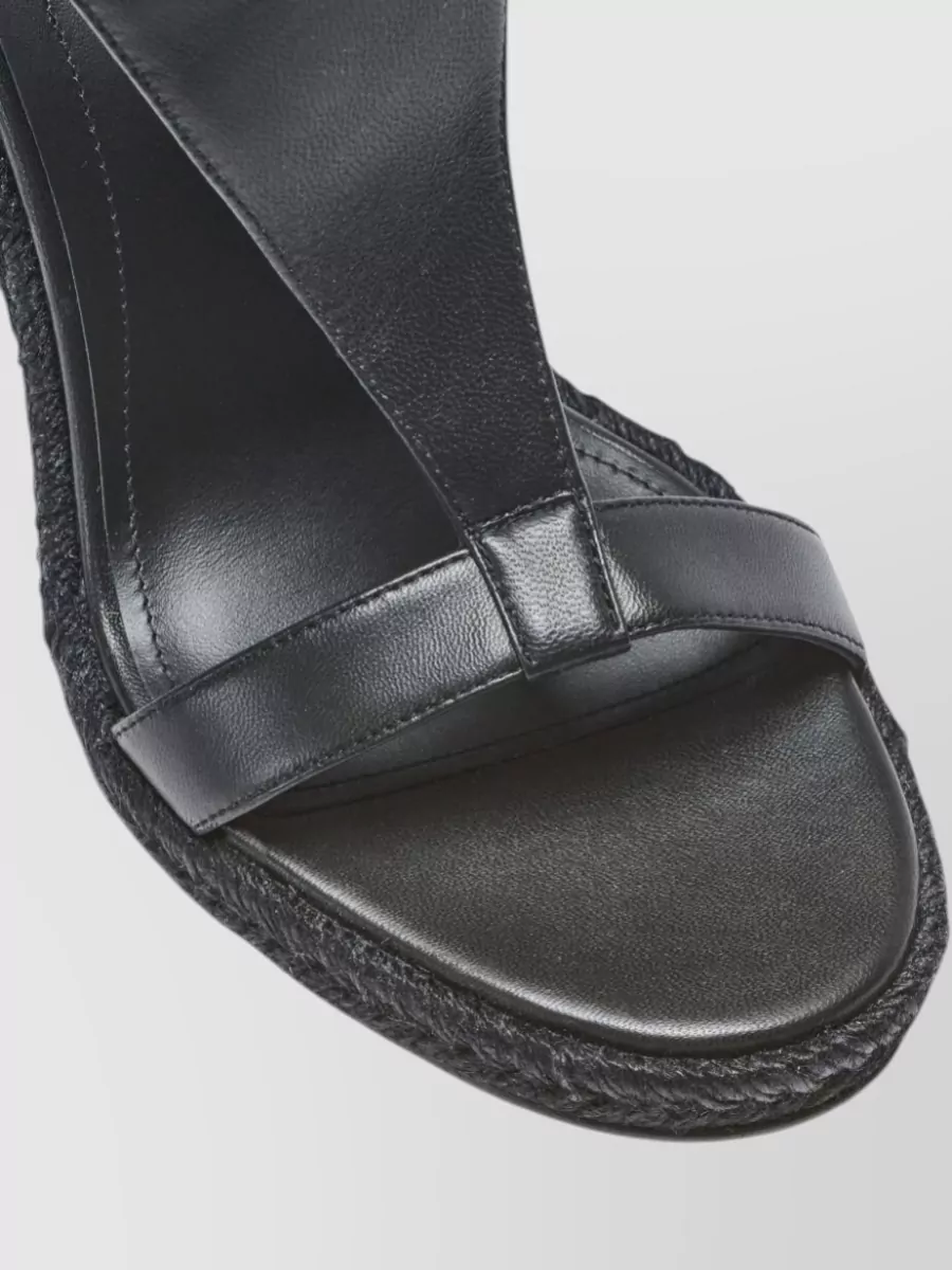 Balmain Sandals Ankle Strap Leather Upper Nylon