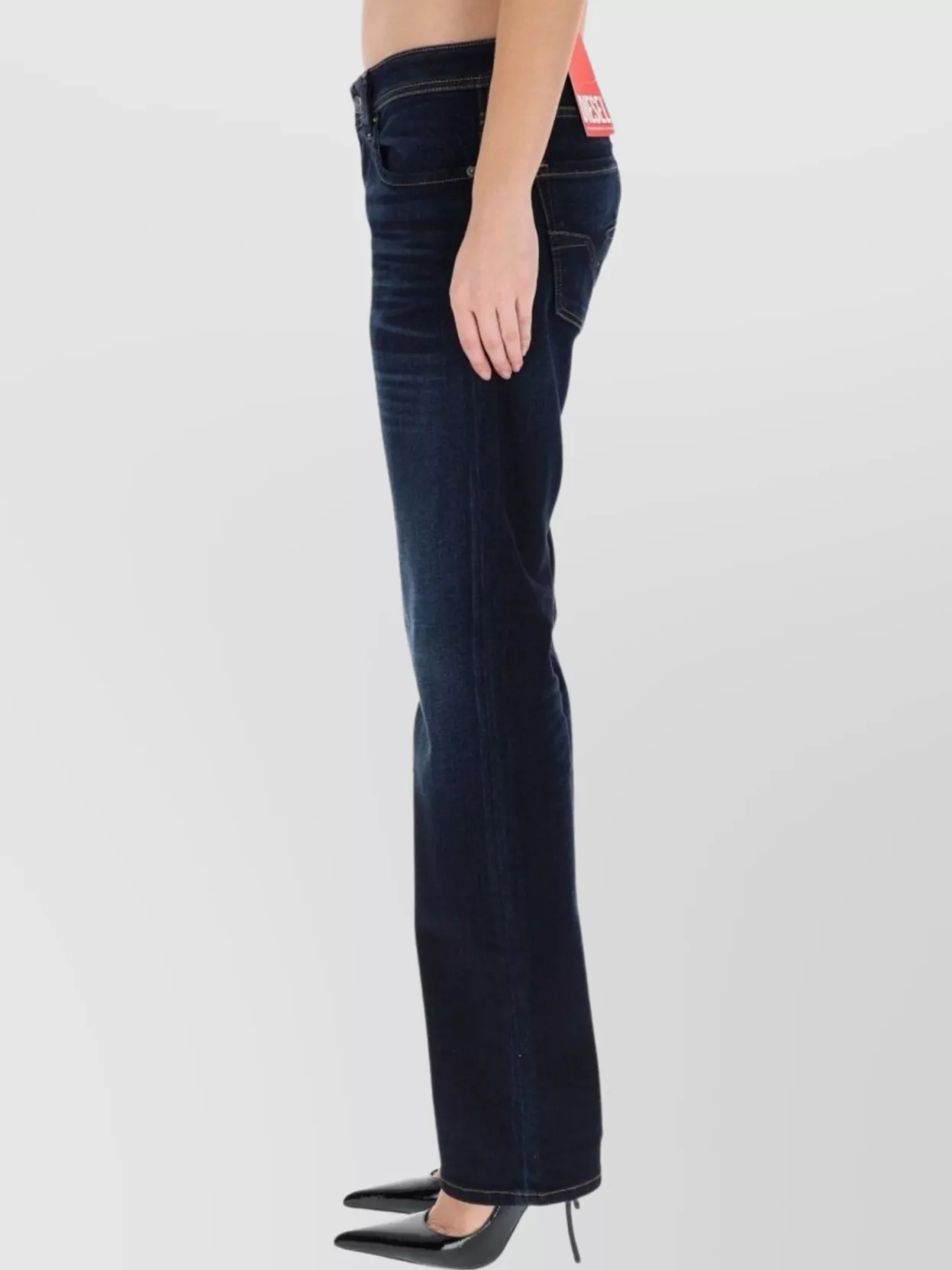 Diesel Denim Five-Pocket Design Featuring Belt Loops