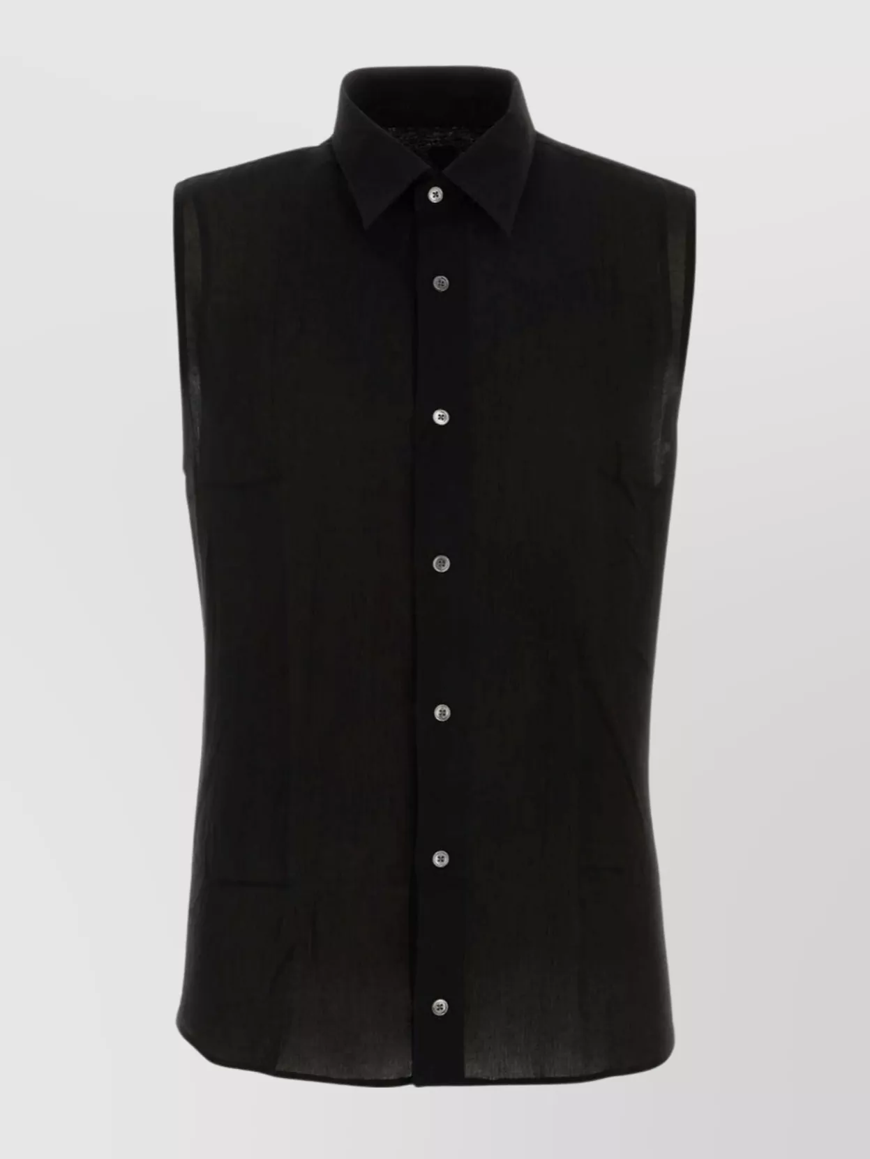 Ami Alexandre Mattiussi Stylish Design Sleeveless Viscose Shirt In Black