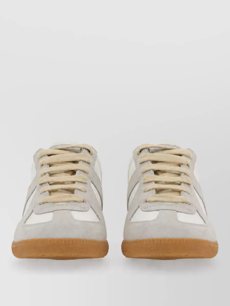 Maison Margiela Replica Lace Up Suede Leather Sneakers
