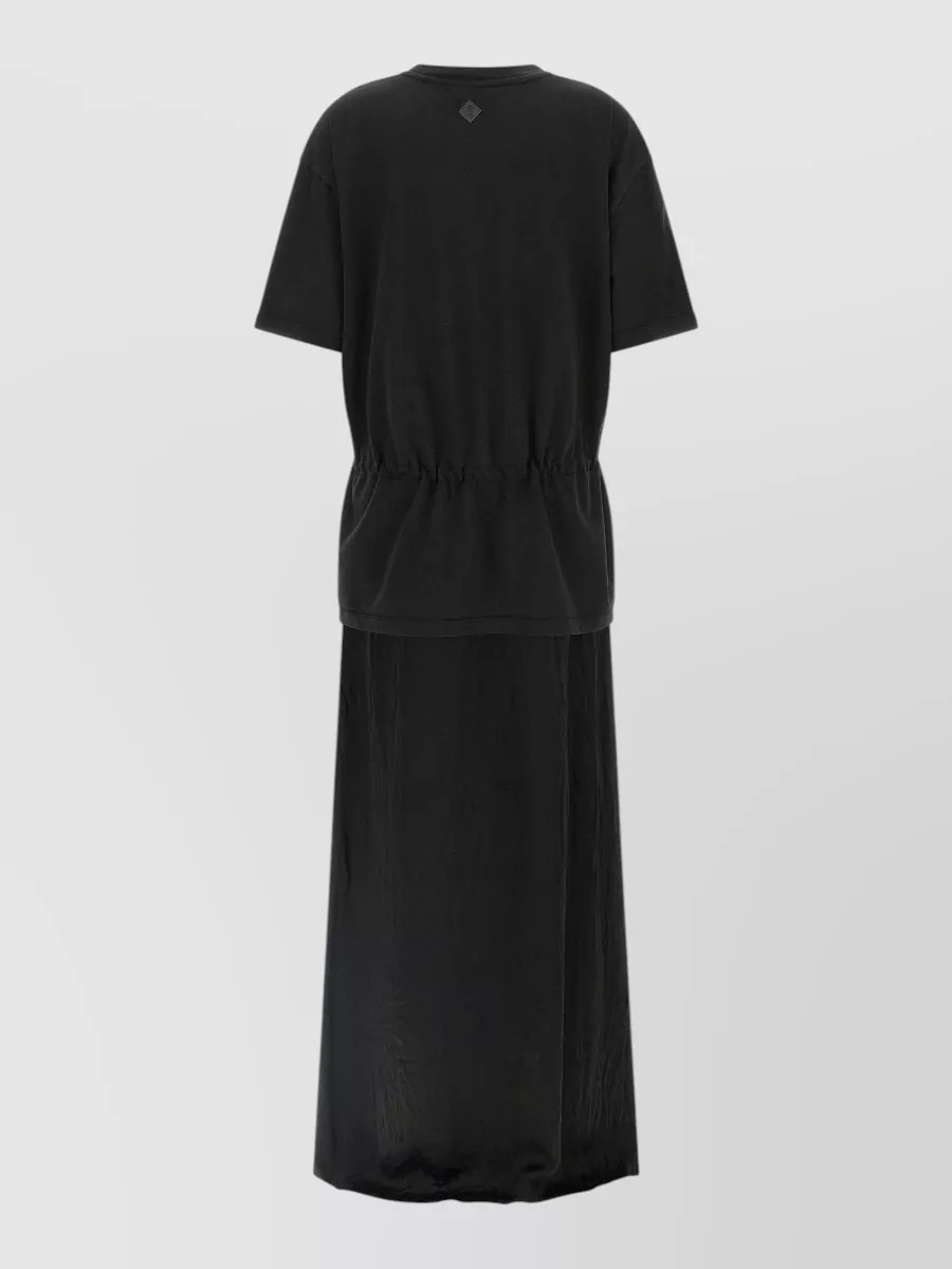 Haikure Cotton Short-Sleeve Crew-Neck Maxi Dress