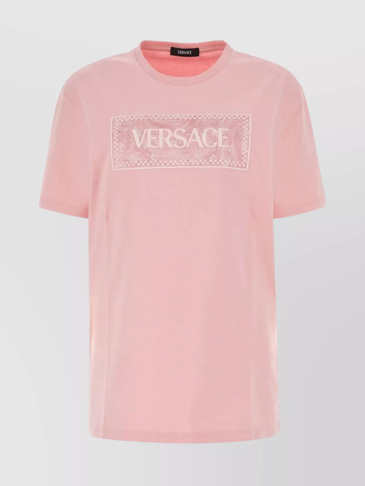 Shop Versace Cotton T-shirt With Loose Fit And Short Sleeves