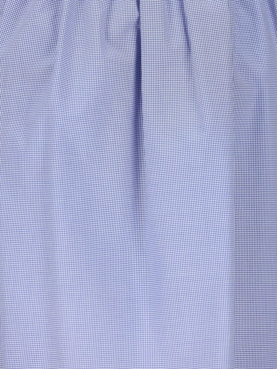 Miu Miu Cotton Gathered Midi Pleated Skirt