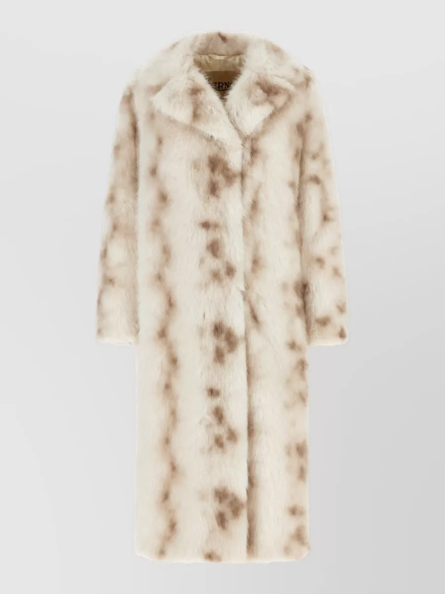 Herno faux fur double-breasted coat