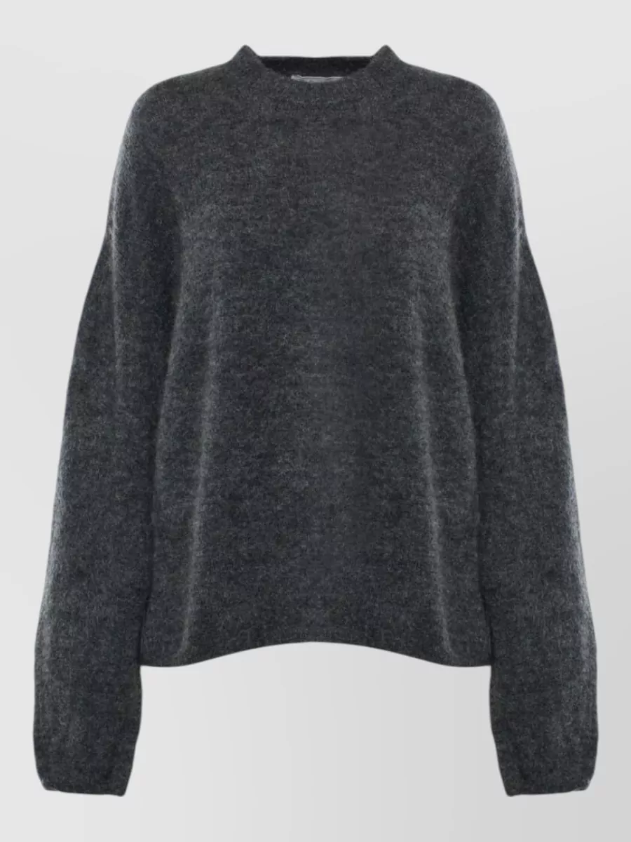 The Frankie Shop Mohair wool fuzzy relaxed-fit crewneck sweater