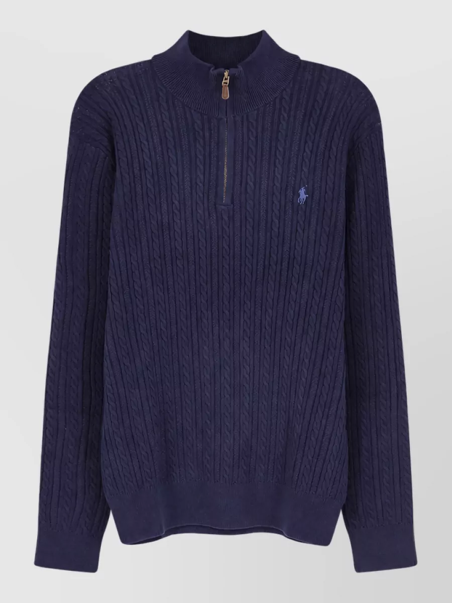 Polo Ralph Lauren cable-knit cotton half-zip jumper