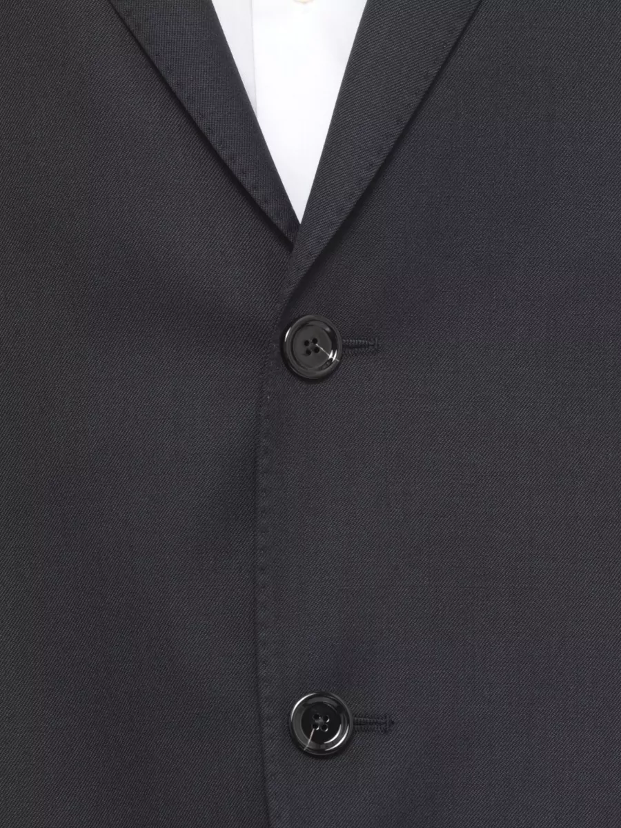 Lardini Wool Suit Structured Lapel Collar Vents