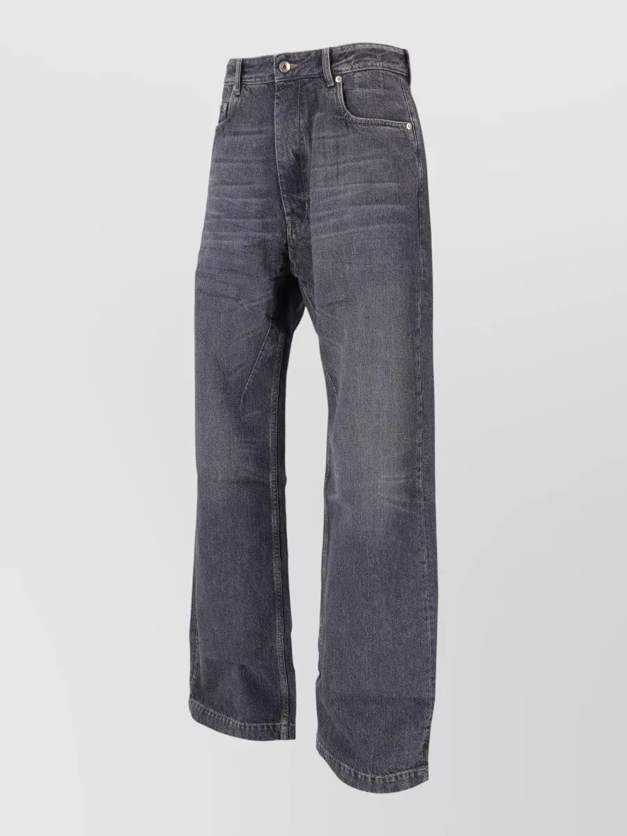 Rick Owens Drkshdw Wide Leg Denim Trousers Belt Loops