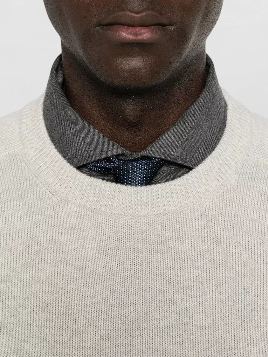 Brunello Cucinelli Cashmere Crew Neck Long Sleeve Jumper