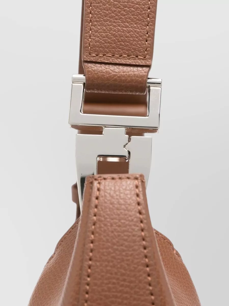 Emporio Armani Pebbled Leather Hobo Bag