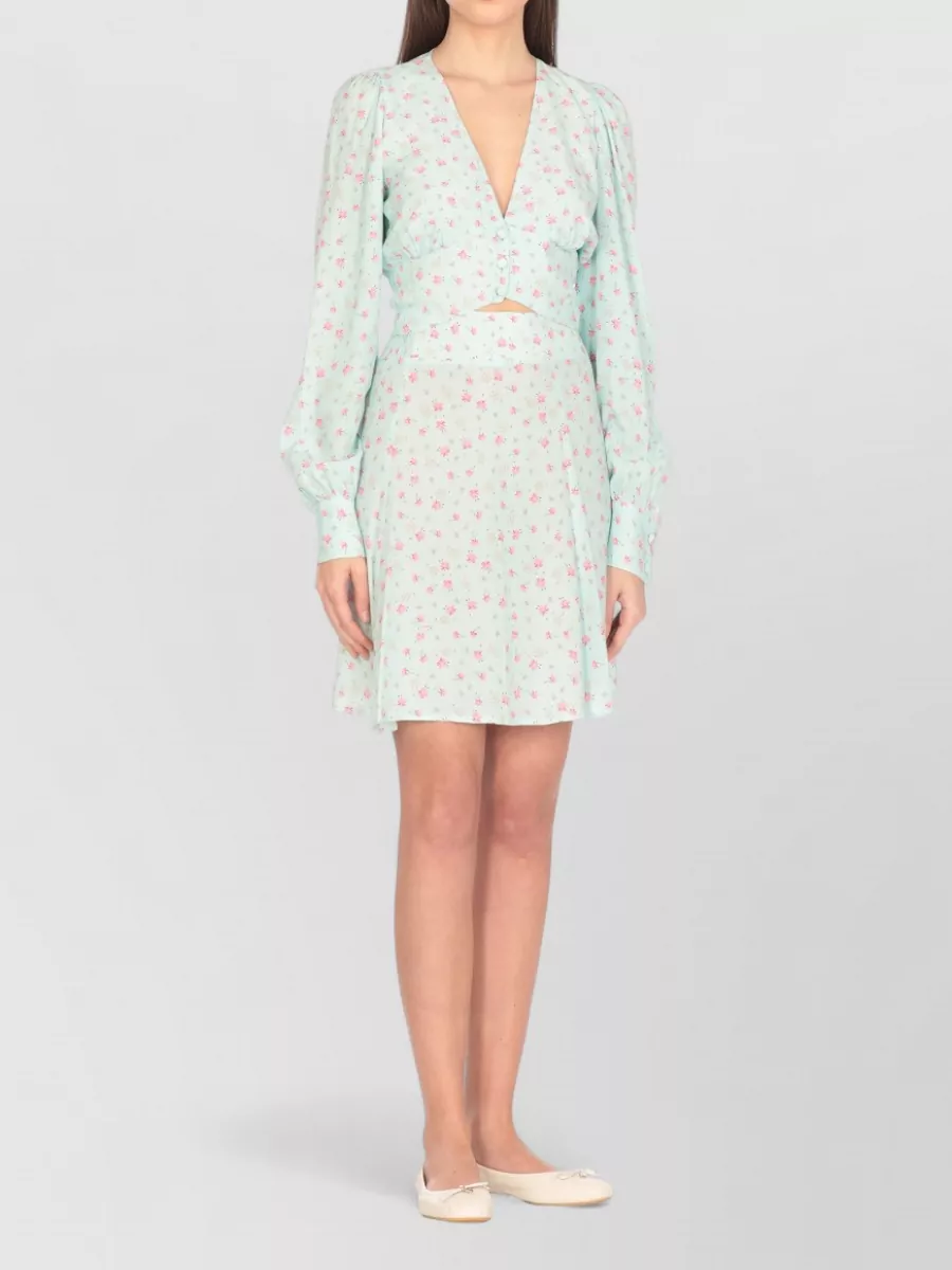 Mar De Margaritas Floral-Print V-Neck Sleeveless Blouse