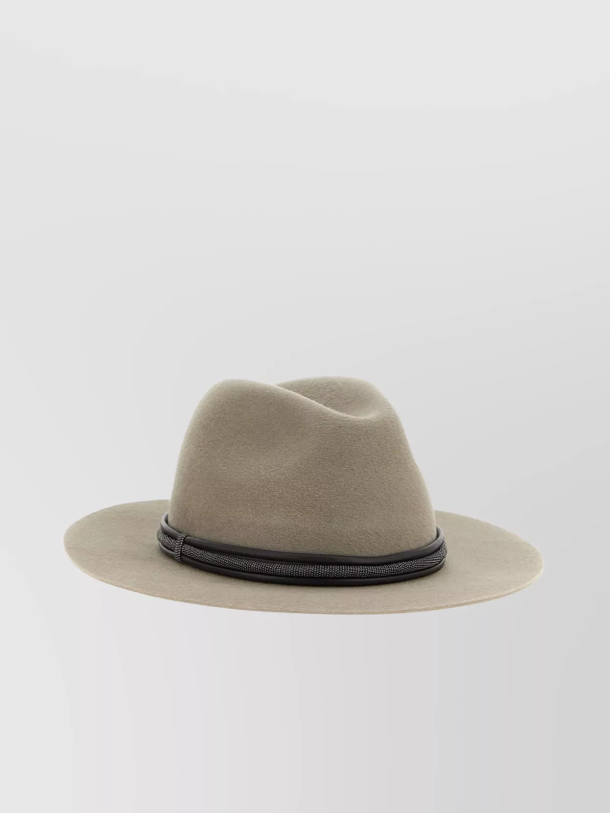 Brunello Cucinelli Jewel Embellishment Leather Hat