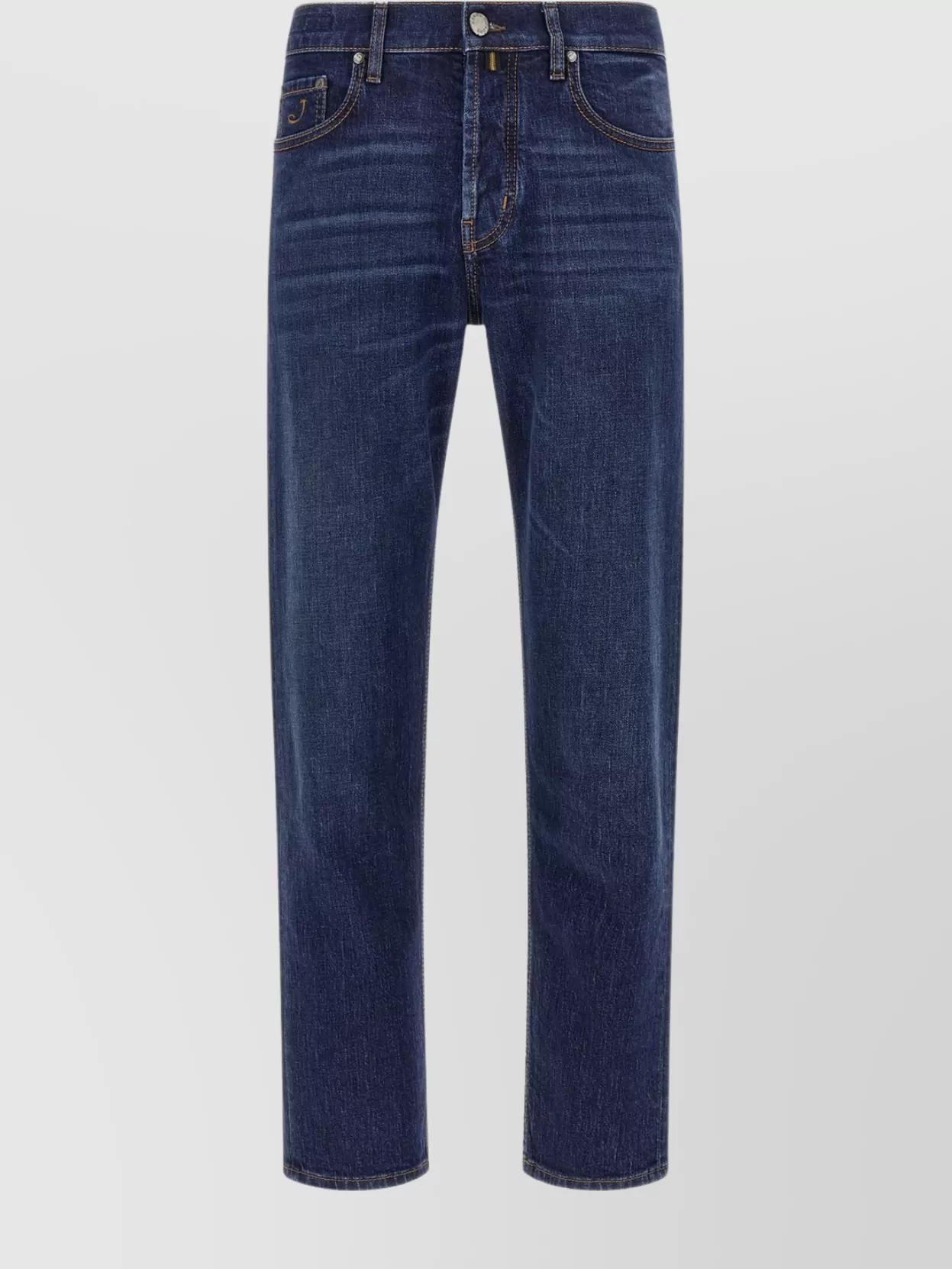 Jacob Cohen Five-pocket Jeans With Belt Loops And Contrast Stitching In Blue