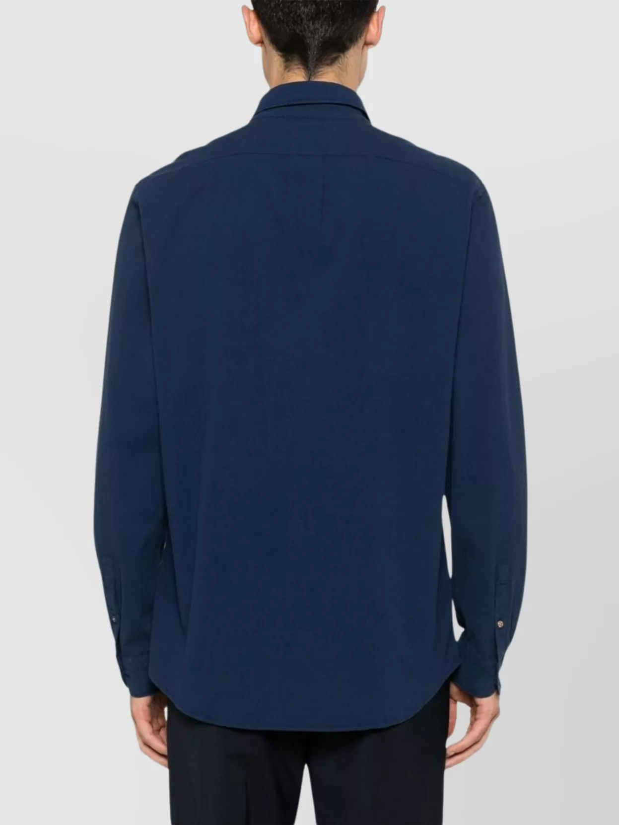 Paul Smith Collared Shirt With Curved Hem And Long Sleeves
