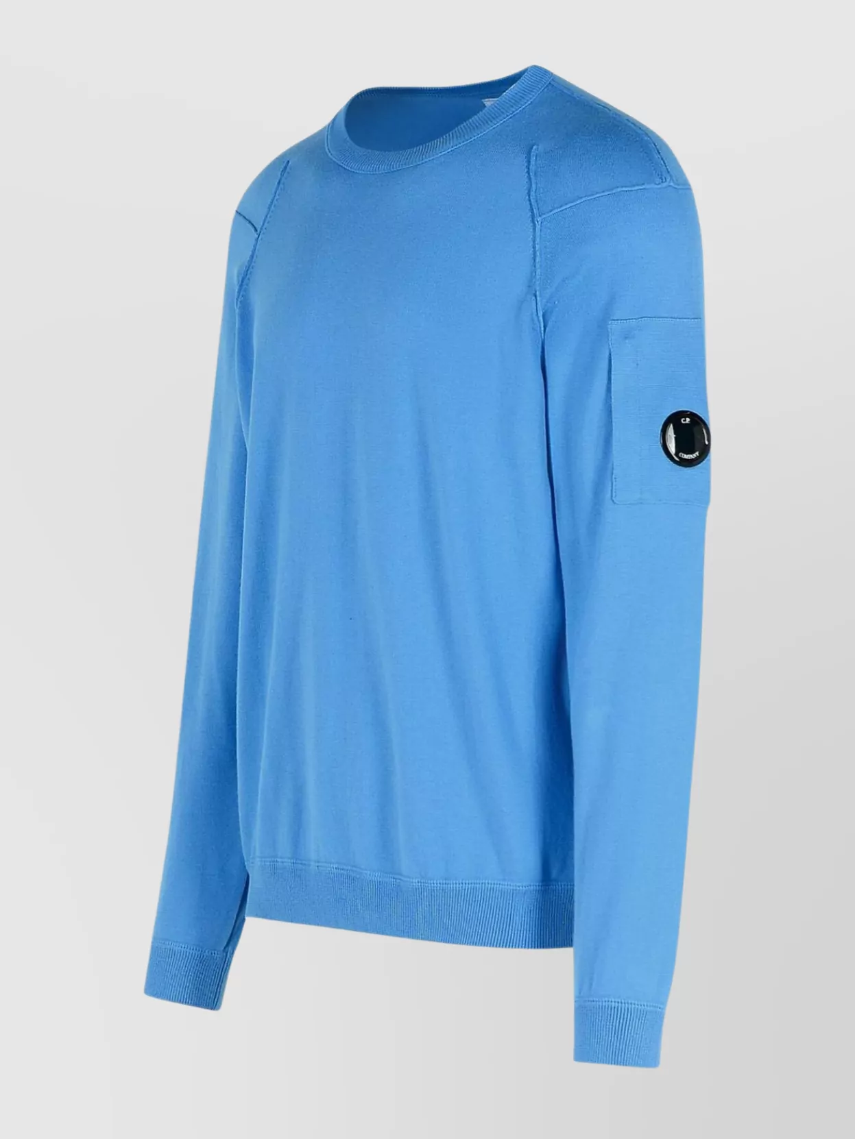 C.p. Company Cotton Sweater With Arm Patch Detail