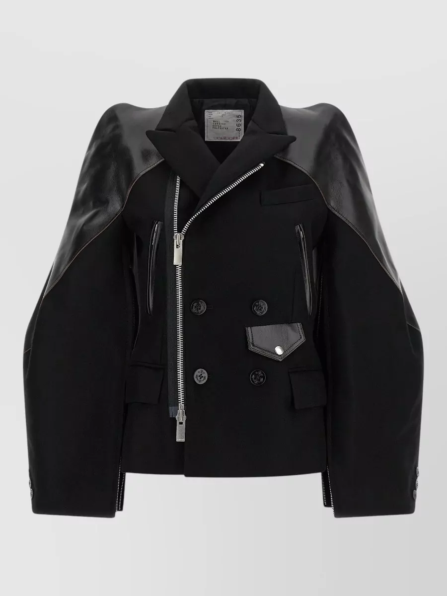 Sacai Wool Double-Breasted Jacket