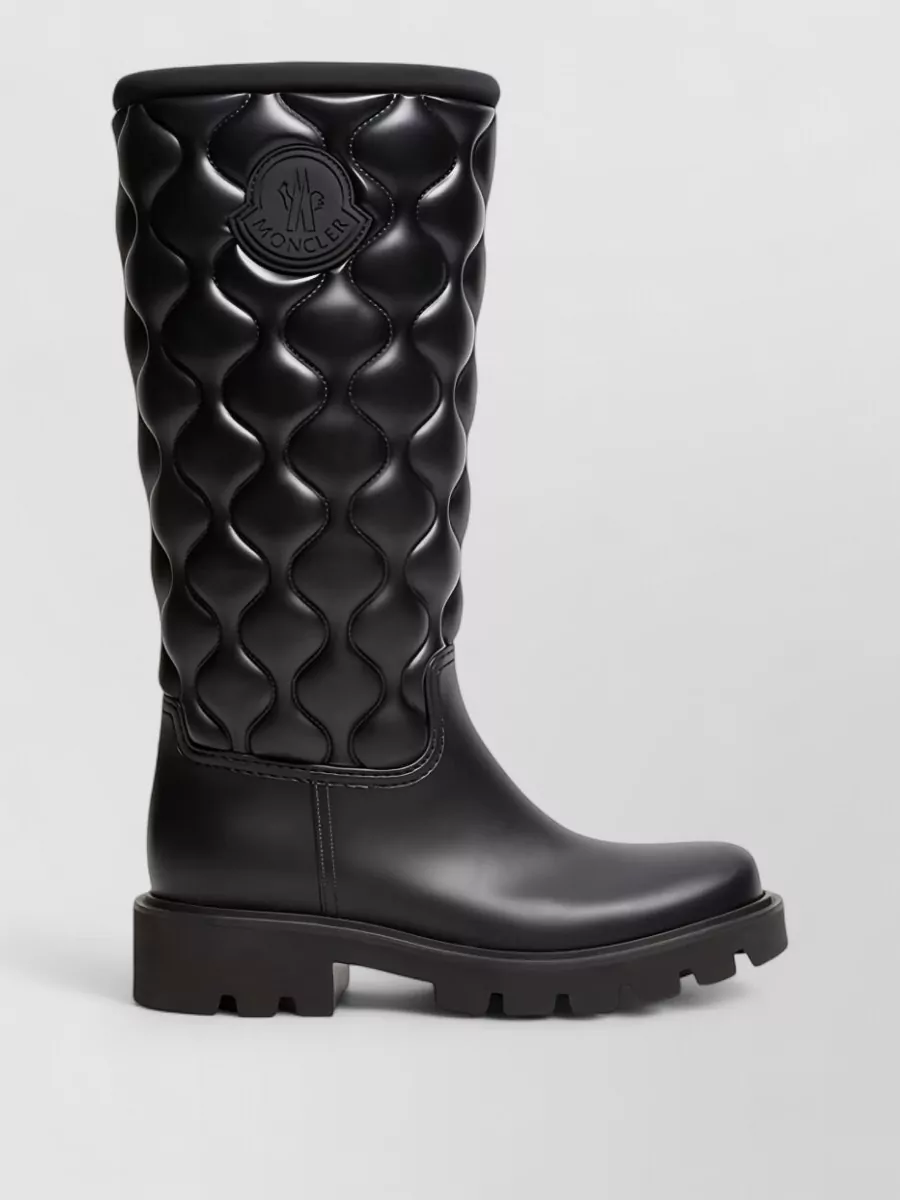Moncler quilted rain boots