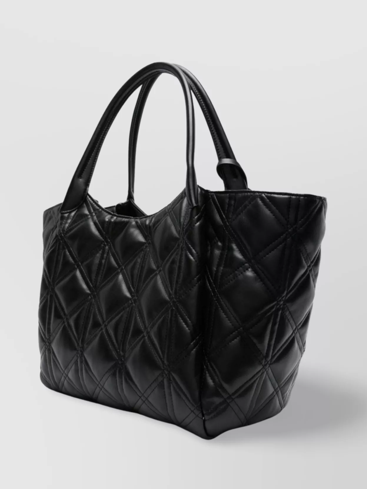 Emporio Armani Quilted Diamond Tote Bag With Top Handles