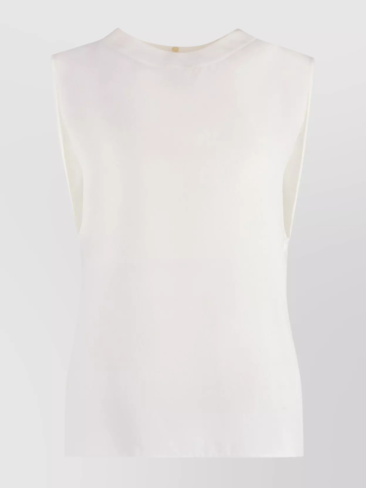 Saint Laurent Silk Top With Keyhole Back Detail