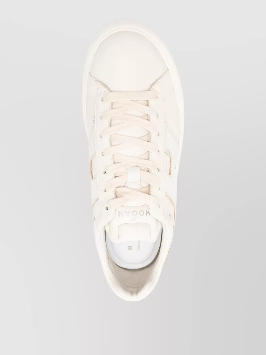 Hogan Sneakers Panelled Design Platform Sole Round Toe