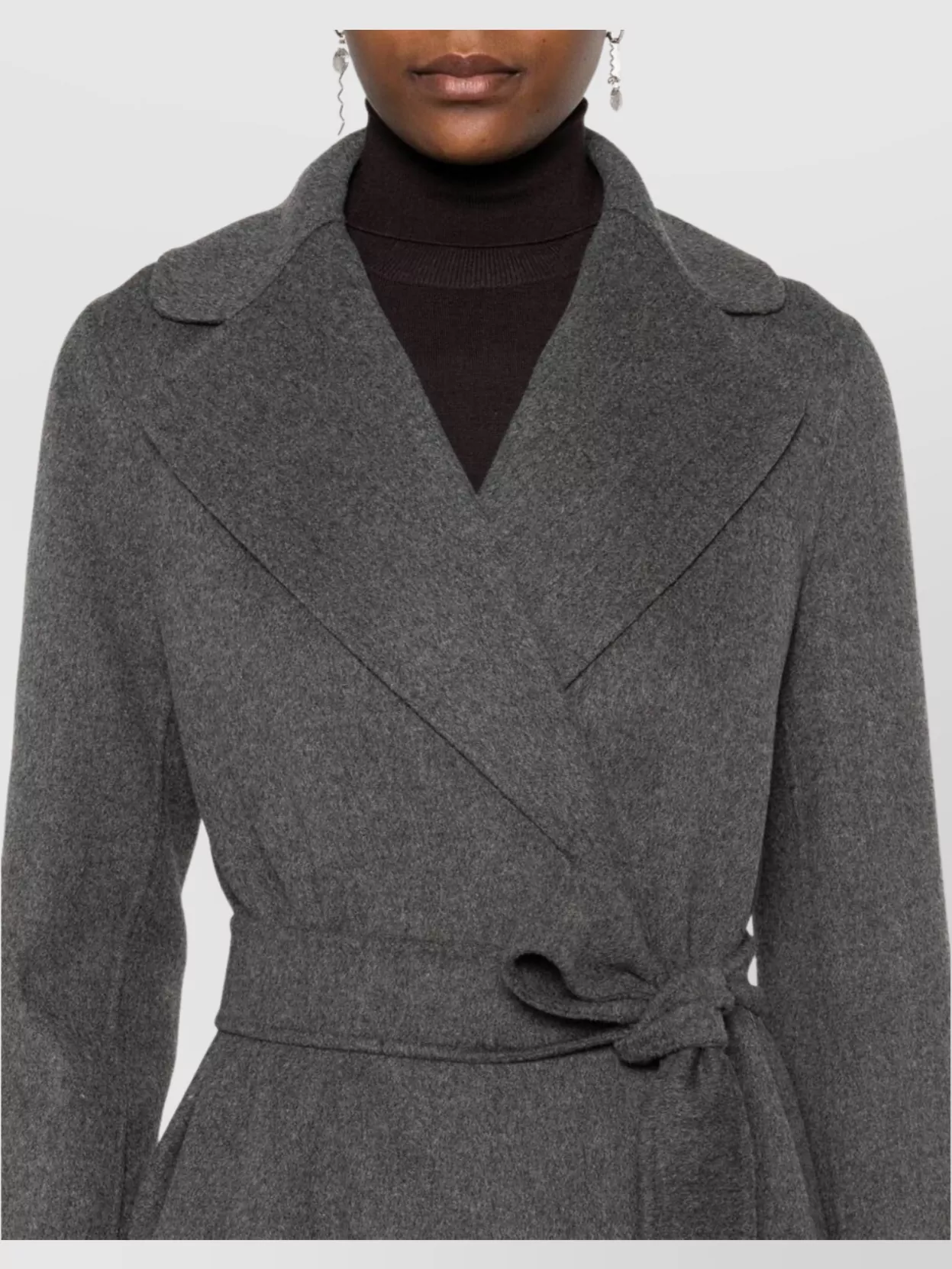 S Max Mara Poldo Coat Wrap Belted Waist
