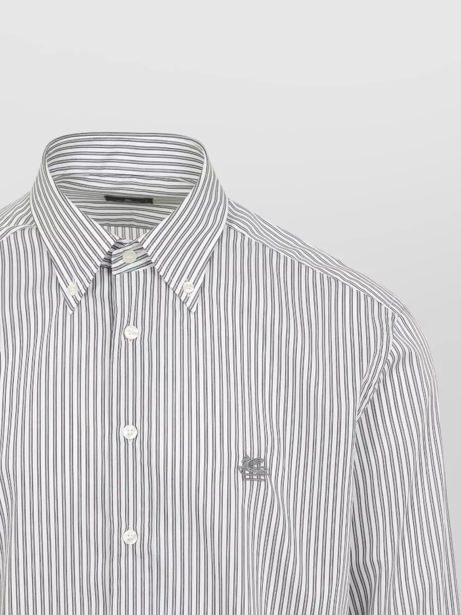 Etro Striped Cotton Long-Sleeve Shirt