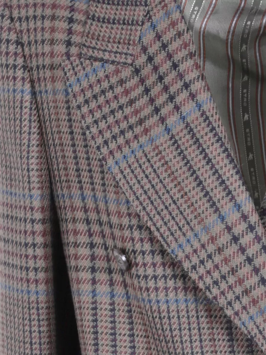 Etro Wool Checked Double-Breasted Coat