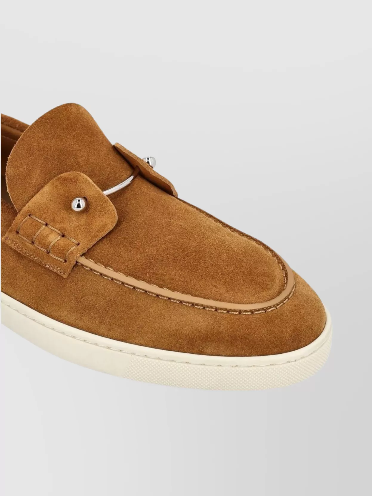 Christian Louboutin Suede Loafers With Round Toe Design