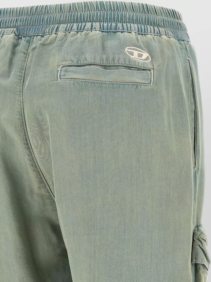 Diesel Lyocell Straight-Leg Cargo Jeans