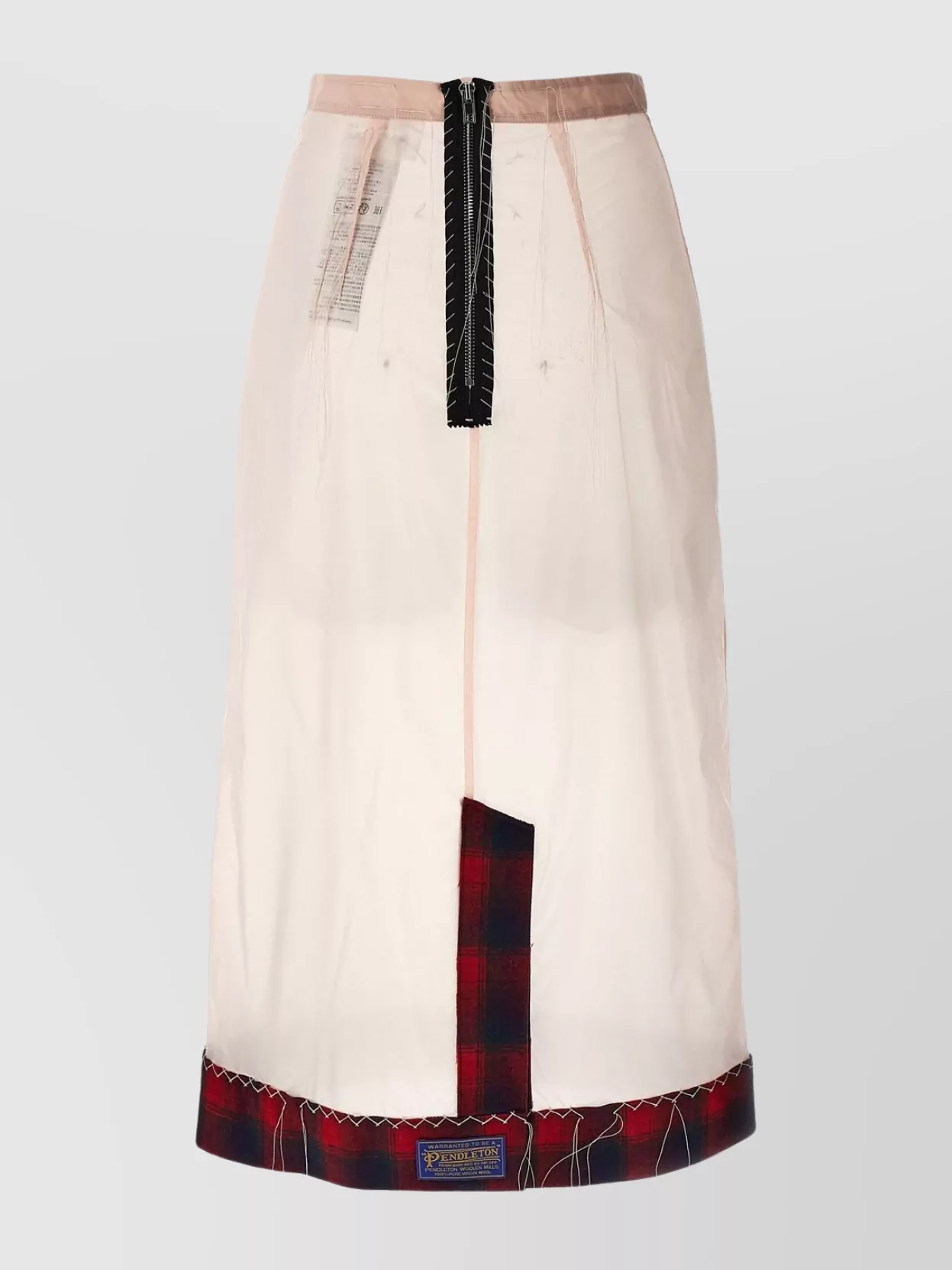 Maison Margiela Skirt Hem Contrasting Frayed Edges In White