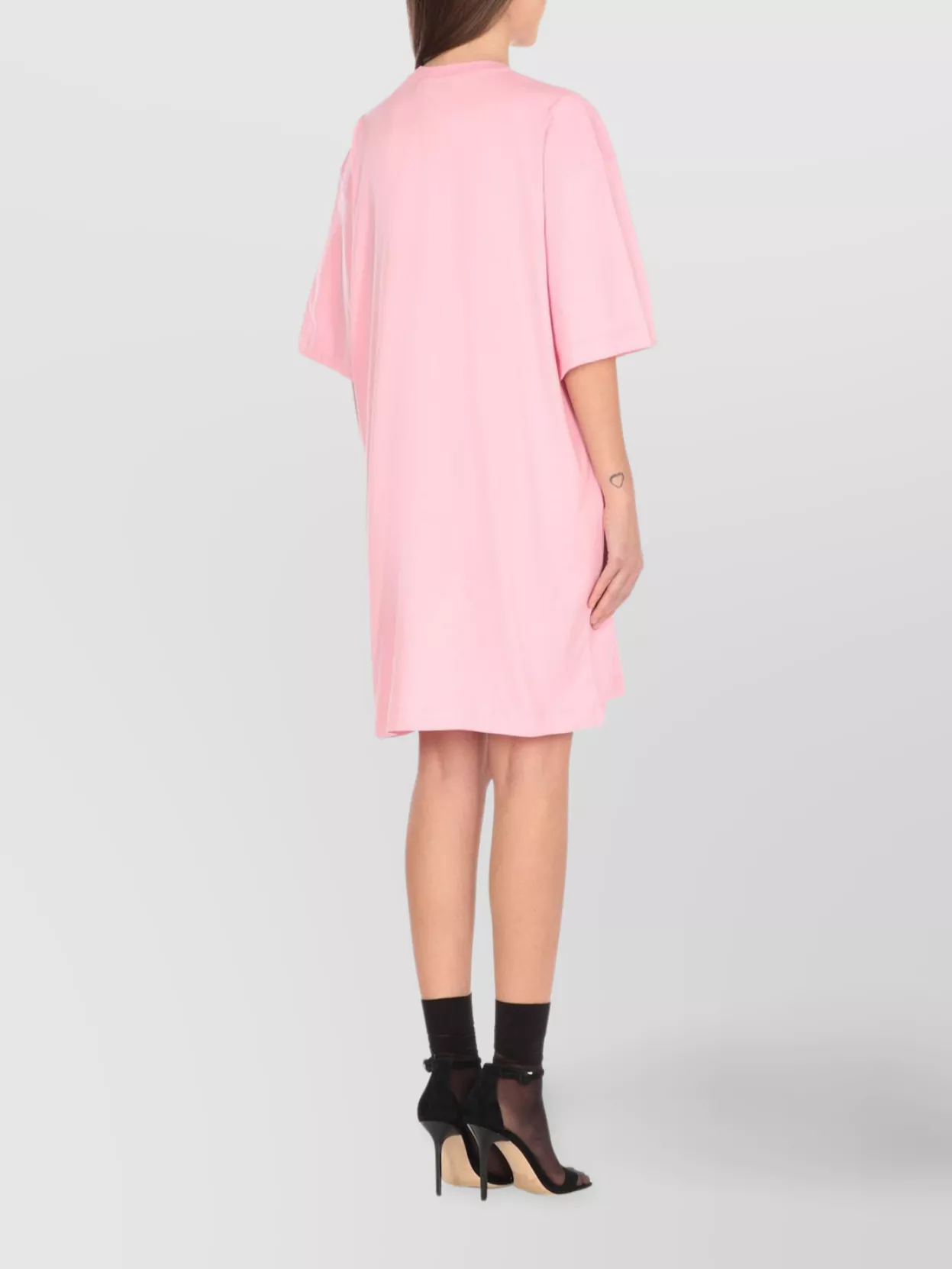 Msgm Cotton Knee Length Dress With Flared Hem