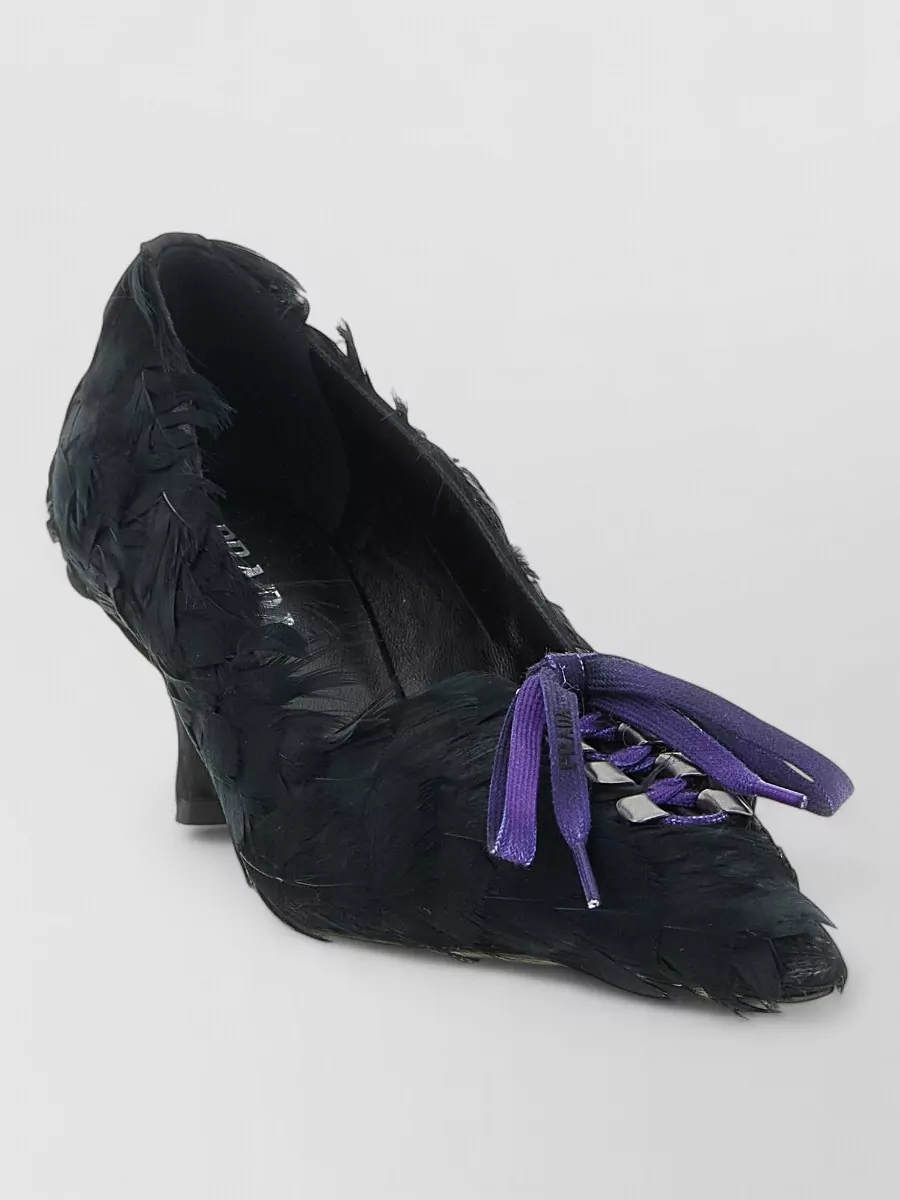 Prada embellished satin pumps