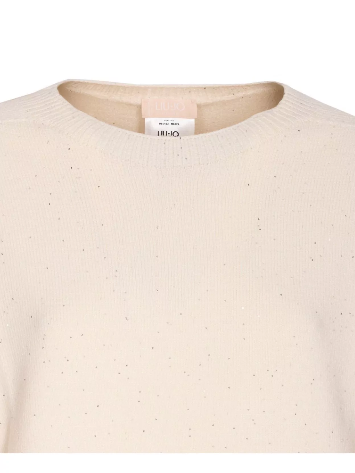 Liu •jo Knitwear Sweater With Long Sleeves And Sequins In White