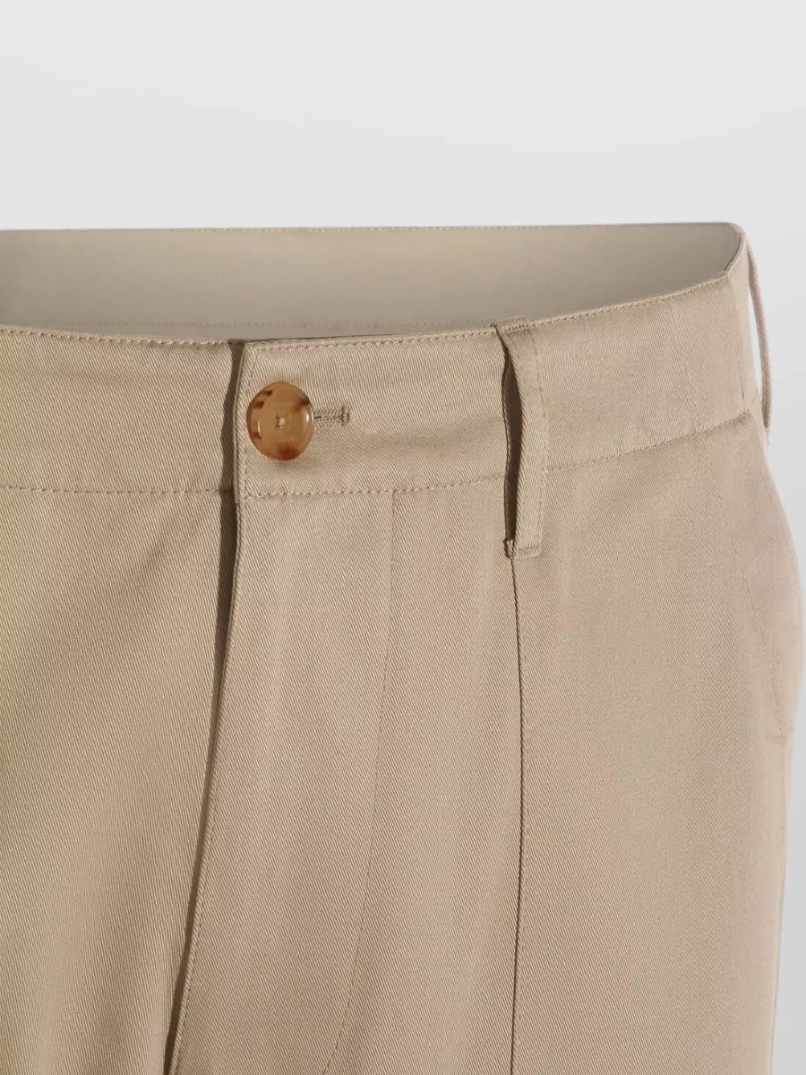 Etro Straight Leg Trousers Belt Loops Back Pockets