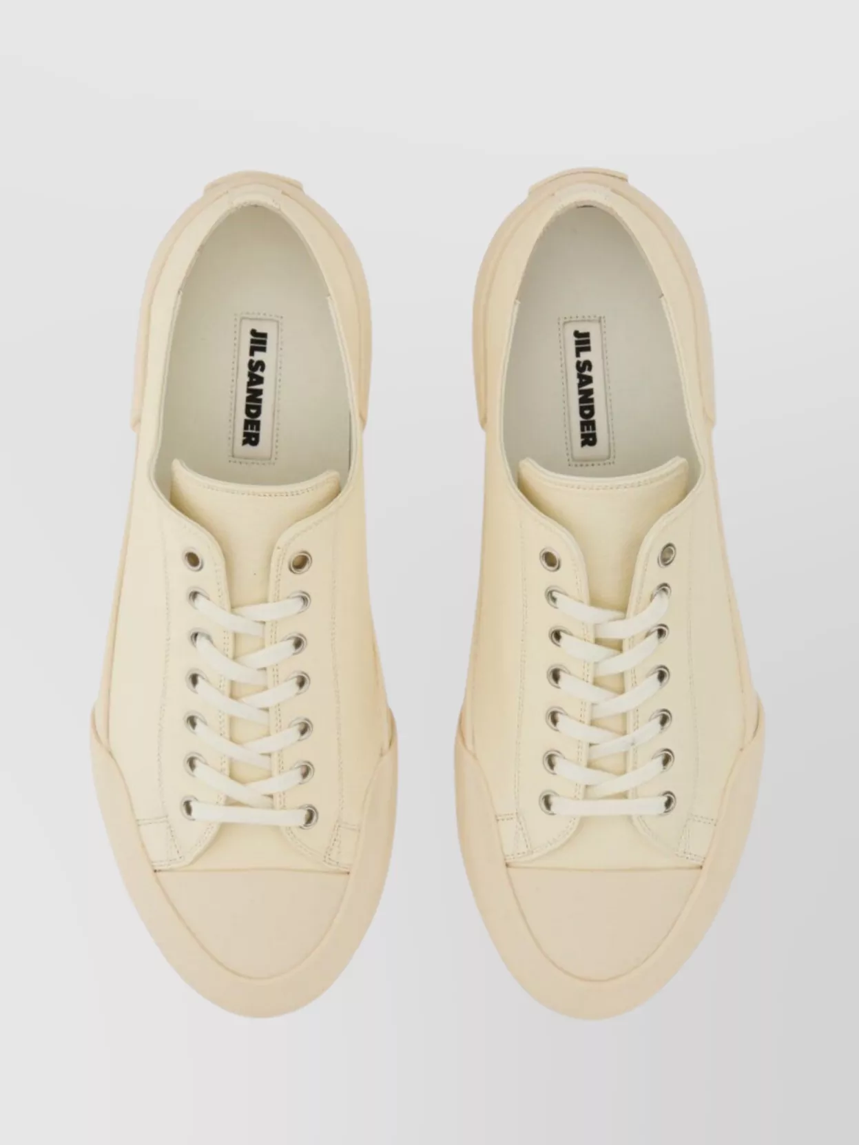 Jil Sander Round Toe Low-Top Sneakers With Vulcanized Rubber Outsole