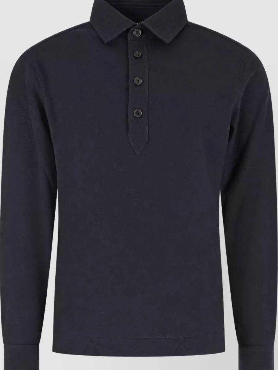 Zegna silk cotton polo shirt