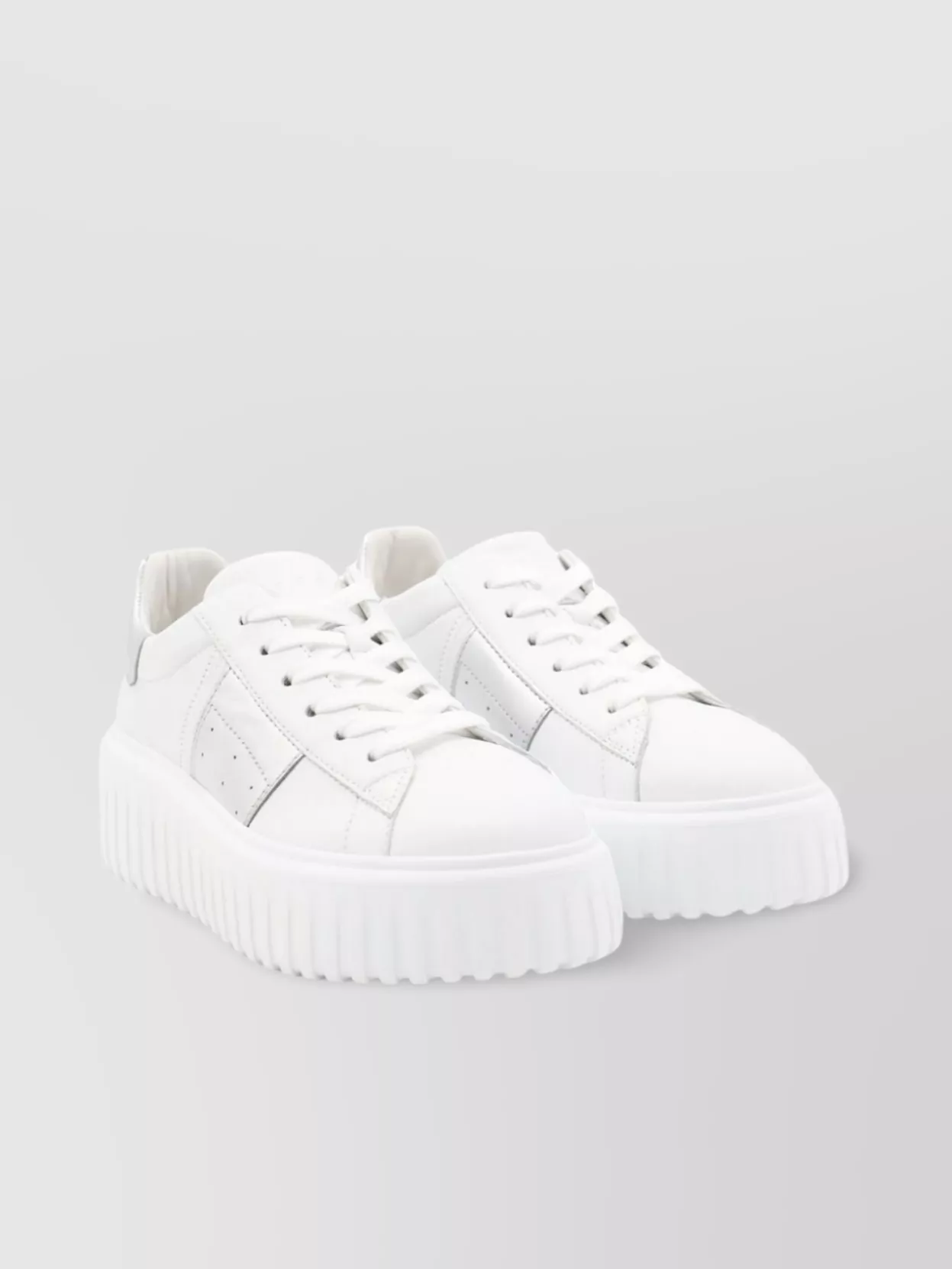Hogan H-stripes Leather Platform Sneakers