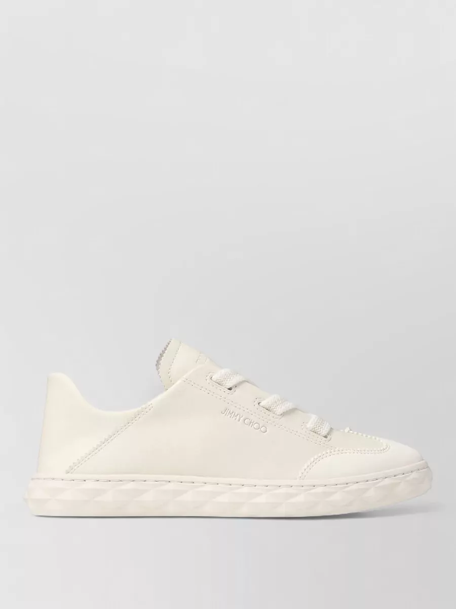 Jimmy Choo Diamond Light Leather Low Top Sneakers