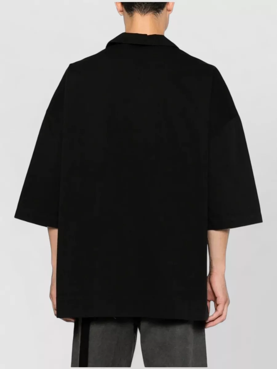Rick Owens Drkshdw Cotton Oversized Three Quarter Sleeve Shirt Jacket