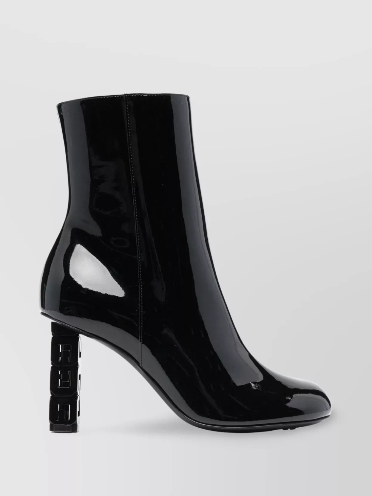 Shop Givenchy Sculpted Heel Leather Ankle Boots In Black
