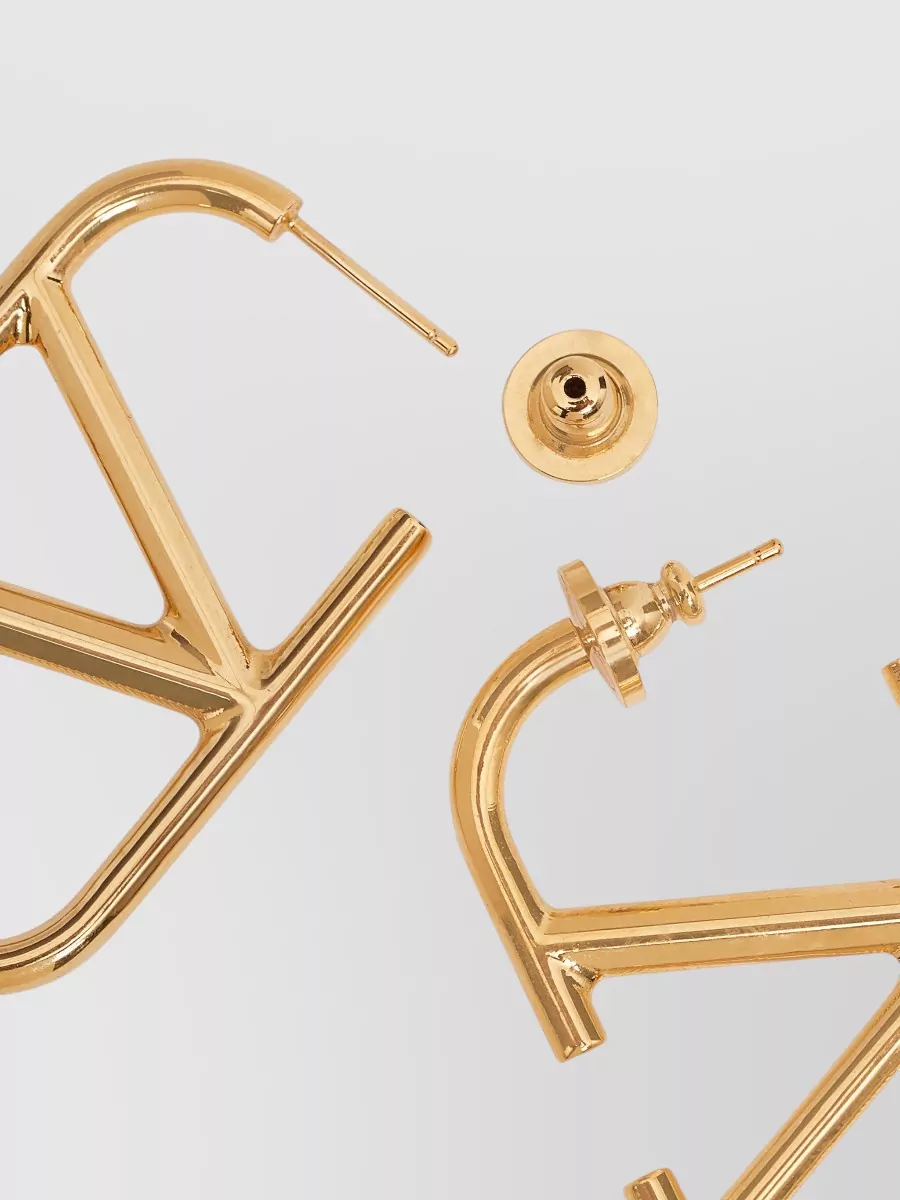 Valentino Garavani Gold-Tone Logo Earrings