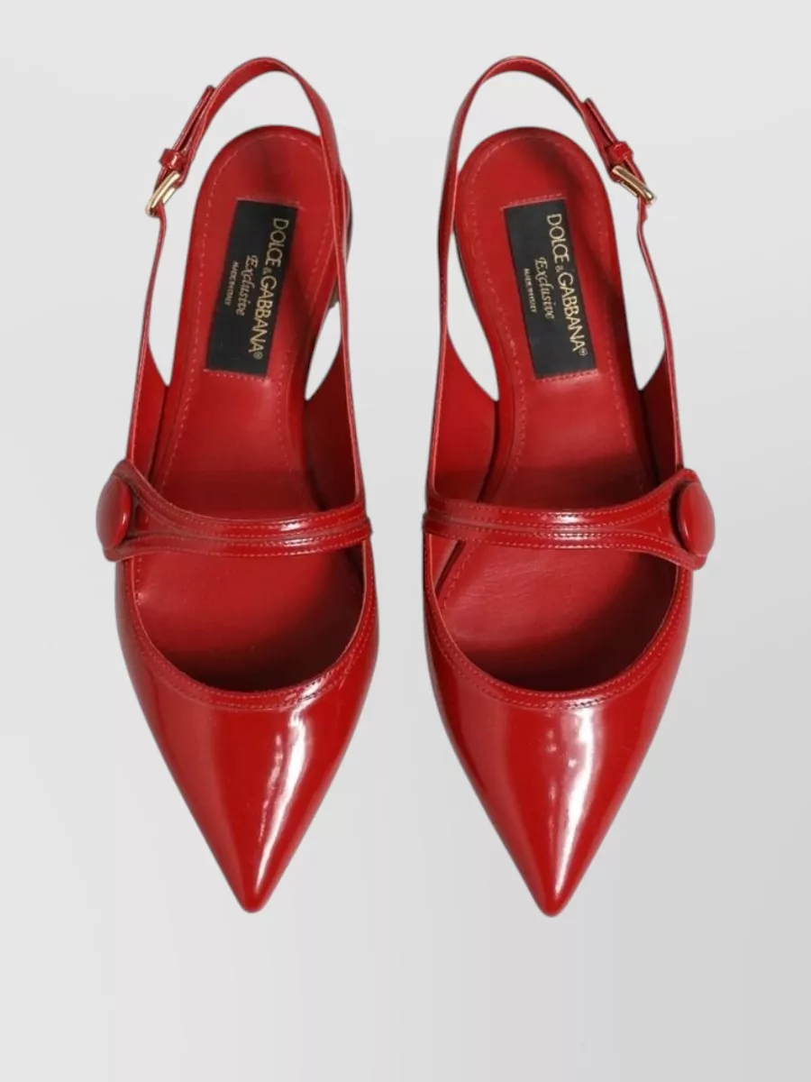 Dolce&Gabbana Leather Slingback Flats